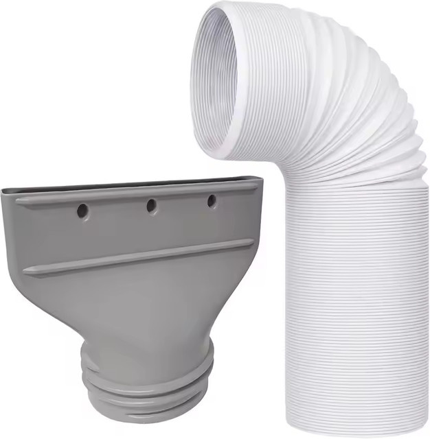 VKTECH Tragbarer Klimaanlagen-Schlauchadapter 150mm Flacher Abluftschlauchadapter für mobile Klimaanlagen und Fensterkanalrohrdüsen - Bild 1