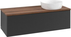 V&B Waschtischunterschrank Antao mit Frontstruktur und Beleuchtung in Weiß, B/T/H: 120 x 50 x 50 cm - Bild 1