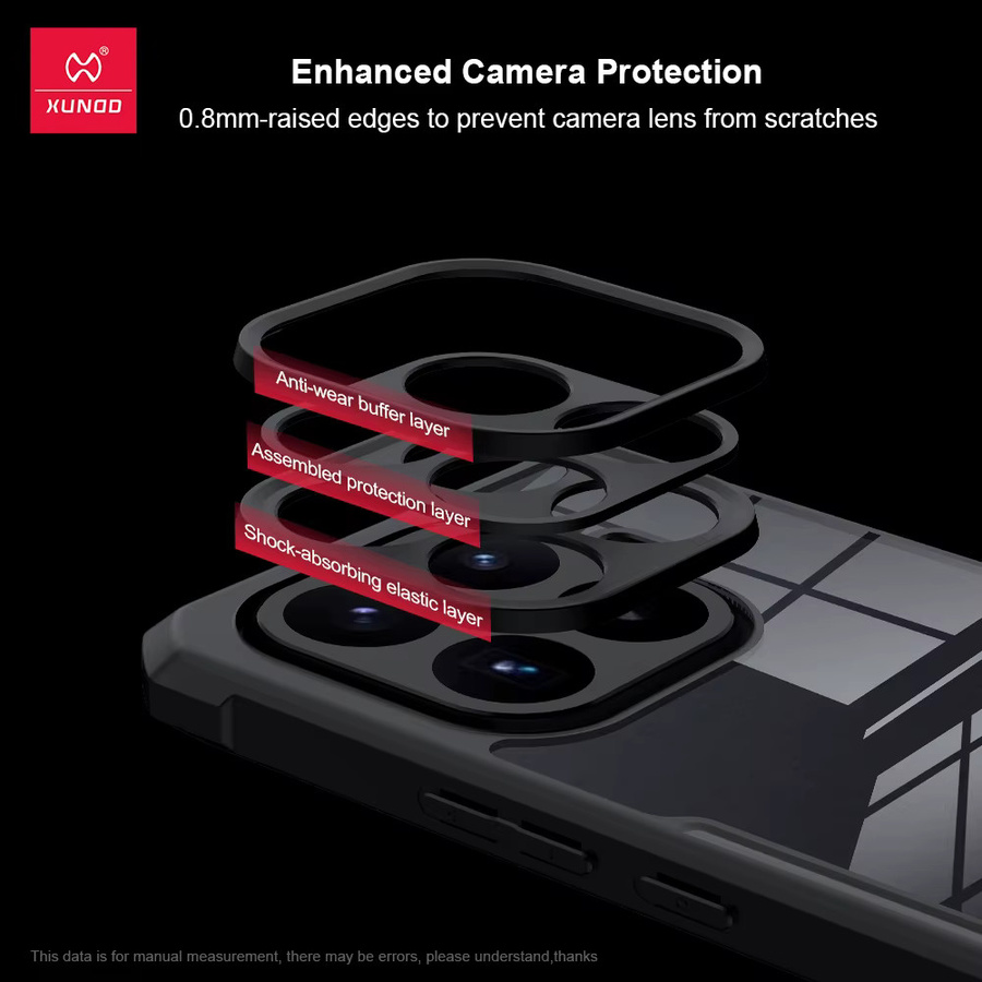 XUNDD Magnetische Handyhülle für Xiaomi 17T Pro in Schwarz mit Kameraschutz aus Hartplastik und weichem TPU - Bild 3
