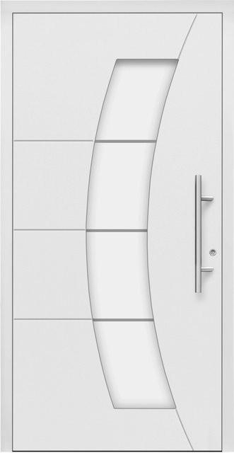 Splendoor Moderno Aluminium-Haustür mit Glaseinsatz, Weiß, Anschlag Rechts, B: 110 cm, H: 210 cm - Bild 1