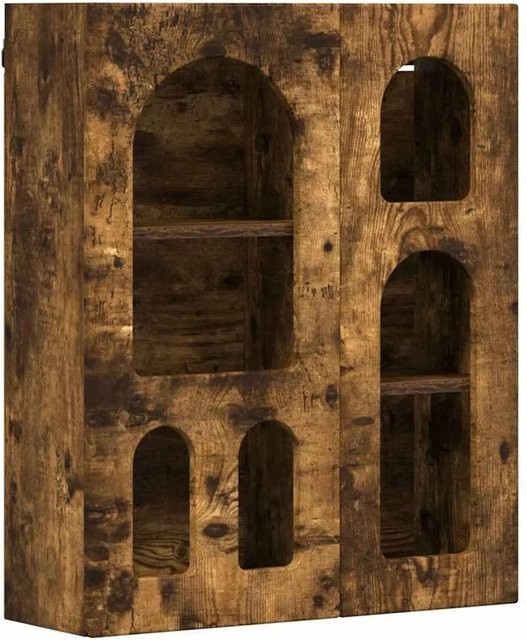 vidaXL Hängeschrank aus Holzwerkstoff in Geräucherte Eiche, Braun, B/T/H: 59 x 20 x 71,5 cm - Bild 1