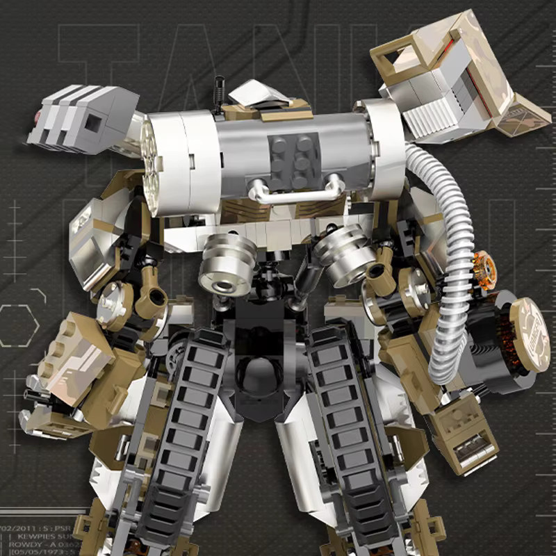 M MENBIS Battle Mecha Bausteine Roboter Modell Set mit 600 Teilen in Mehrfarbig - Bild 4