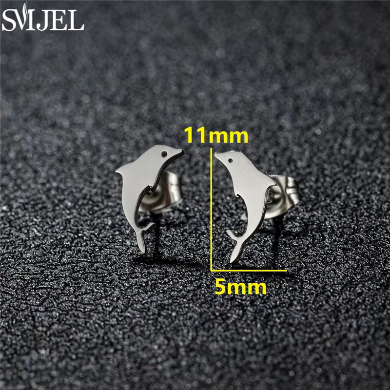 SMJEL Ohrstecker Edelstahl, Mini Tier, Silber, Damen - Bild 2