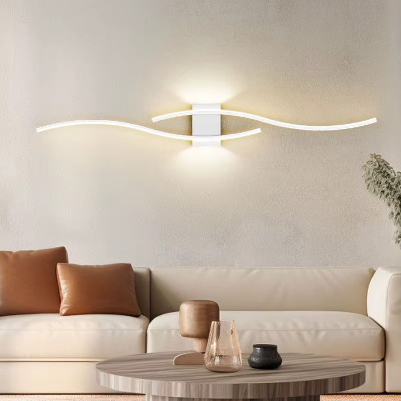 Vikotou Nordic LED Wandleuchte aus Aluminium in Silber für Küche, Esszimmer und Flur - Bild 2