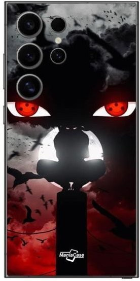 Maniacase Handyhülle für Samsung Galaxy S24 Ultra Itachi Uchiha Schwarz Weich - Bild 1