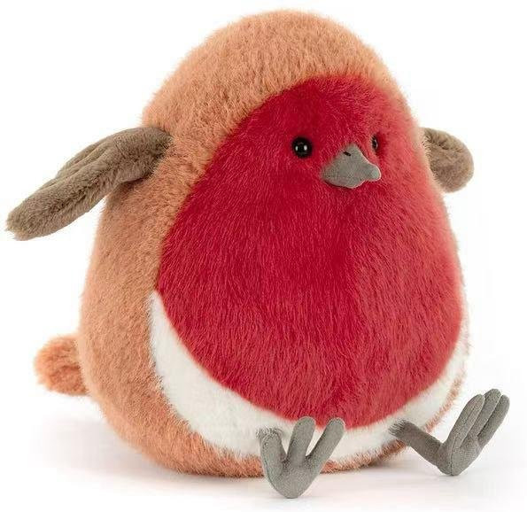 Simulationsvogel mit spitzem Schnabel, Plüschtier, rot, ab 0 Jahren - Bild 1