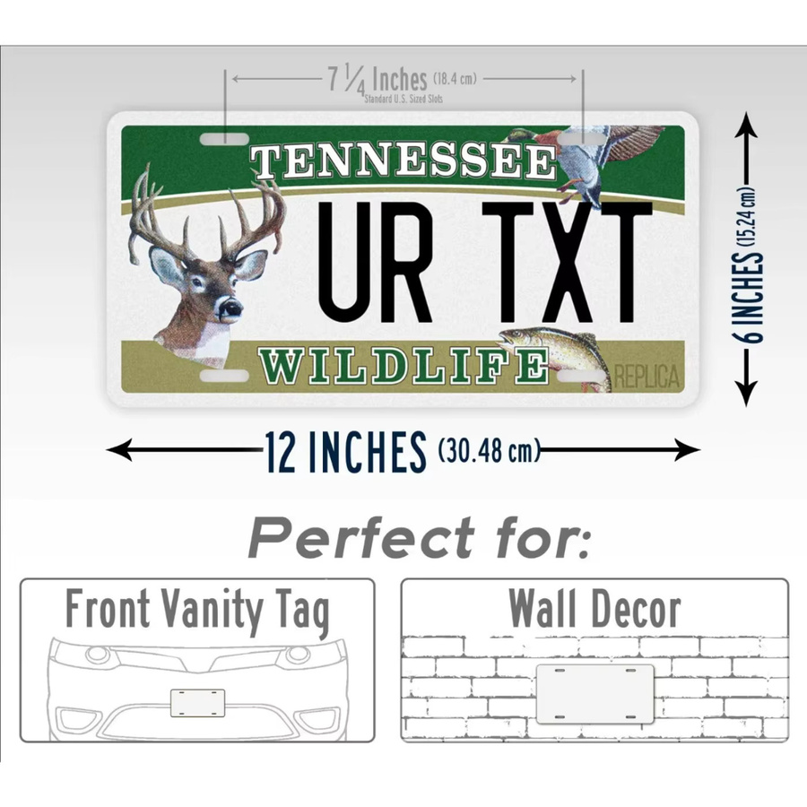 CIFBUY Personalisiertes Deko-Etikett mit Tennessee-Wildtier-Motiv in Weiß und Multicolour im rustikalen Design für die Wanddekoration - Bild 3