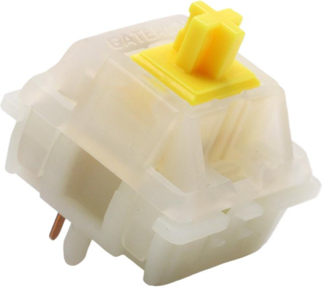 Gateron Milky Yellow Pro Switches Linear vorgeschmierte 5-polige mechanische Tastaturschalter für MX-Gaming-Tastaturen - Bild 1