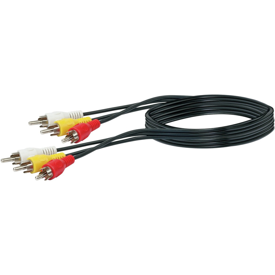 Schwaiger Audio/Video Anschlusskabel RCA in Schwarz, Länge: 1,5 m - Bild 2