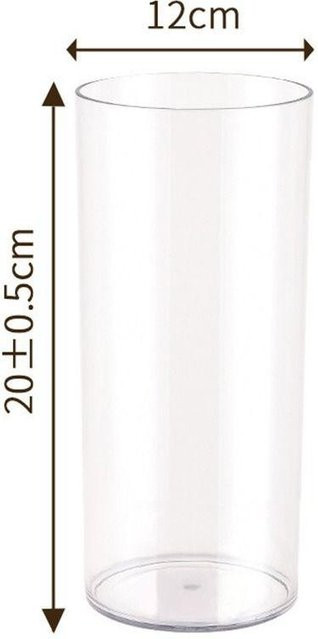 Moderner Acryl-Blumenkübel von xuehizhong in Transparent, runde Tiefwasser-Blumenvase für dein Wohnzimmer, Durchmesser: 12 cm, Höhe: 20 cm - Bild 1