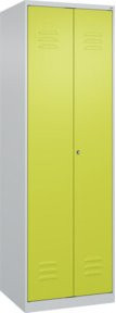 C+P Wäsche- und Garderobenspind Classic PLUS mit 2 Abteilen, Viridingrün, H x B x T: 185 x 60 x 50 cm - Bild 1