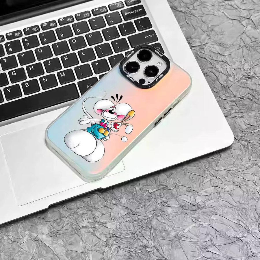 D-Diddl Ratte Handyhülle im Laser-Design für iPhone 11 bis iPhone 17, Farbe Silber - Bild 2