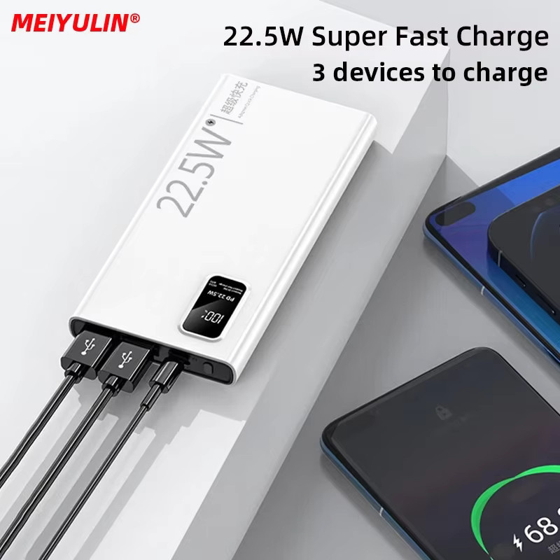 MEIYULIN Powerbank 20000 mAh mit 22,5 W Schnellladefunktion und Digital Display in Weiß - Bild 3