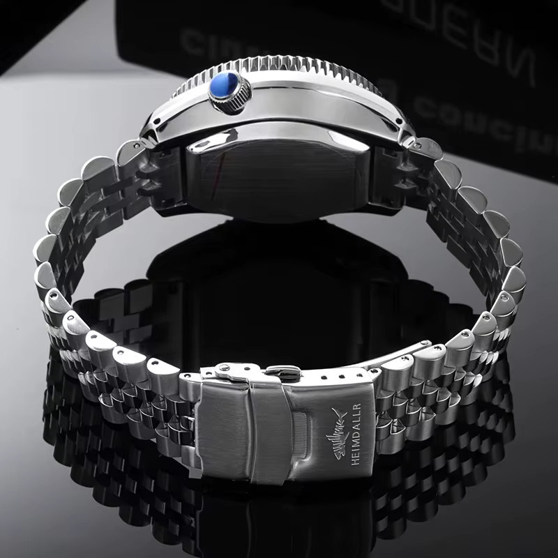Heimdallr Herrenuhr, Automatik, Edelstahl, grünes Zifferblatt, Saphirglas - Bild 3