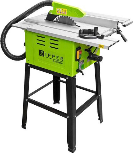 Zipper ZI-FKS250 Formatkreissäge in Grün mit 2200 W und 250 mm Sägeblatt - Bild 1