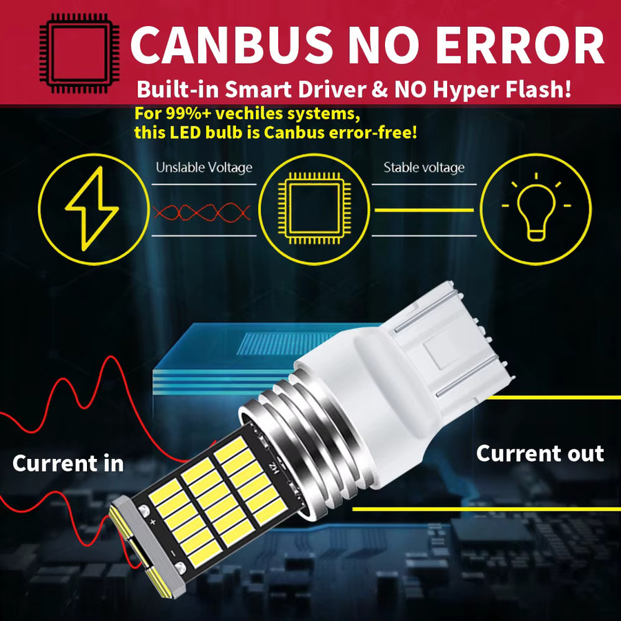 Neallor LED Rückfahrlicht Set T20 7443 W21/5W Canbus in Weiß, 2 Stück - Bild 5