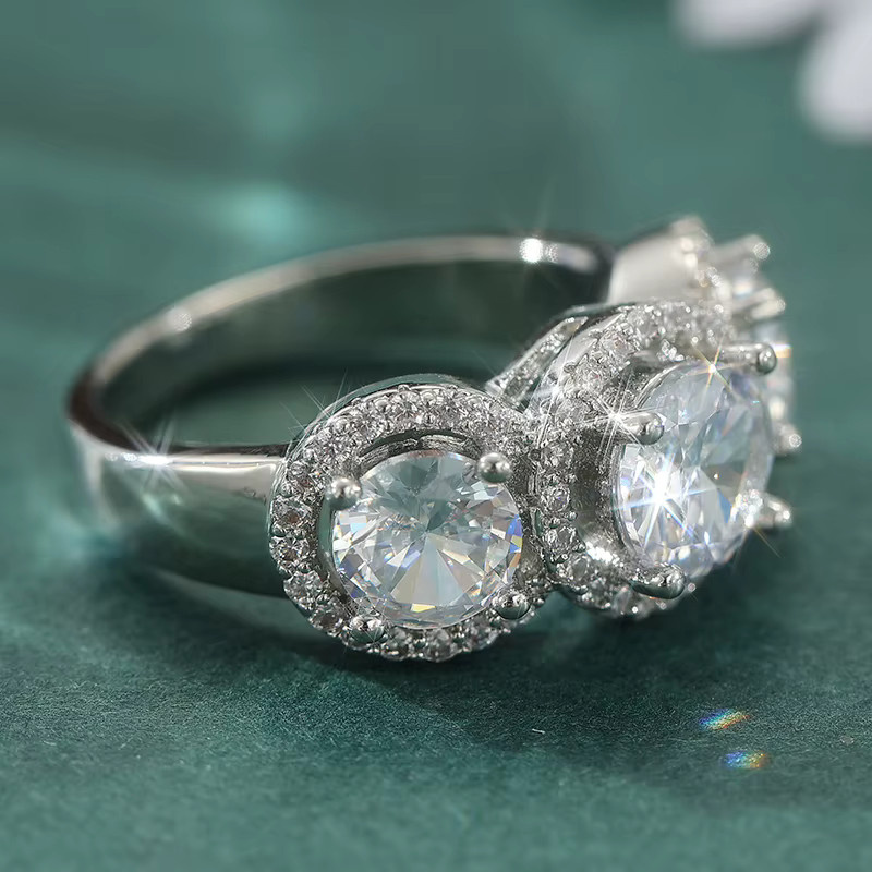 YoYo Ehering Silber, Synthetischer Zirkonia, Damen - Bild 3