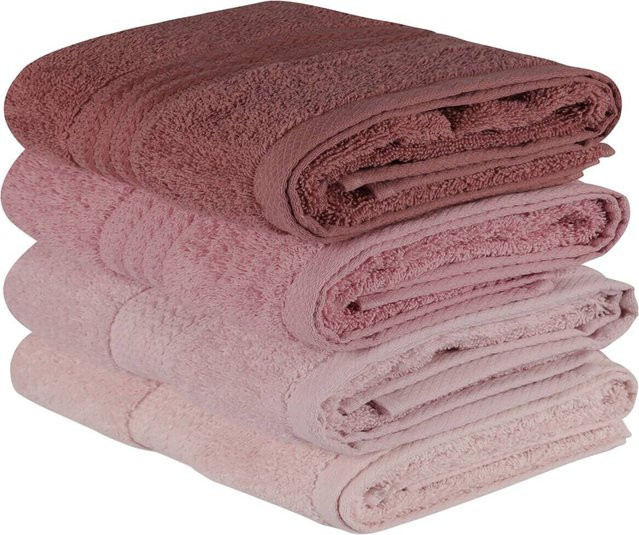 Mijolnir Frottier-Set aus Baumwolle in Puder, B/L: 50 x 90 cm - Bild 1