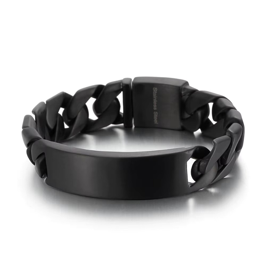 Kalen Edelstahl-ID-Gliederarmband, Vintage, Herren - Bild 2