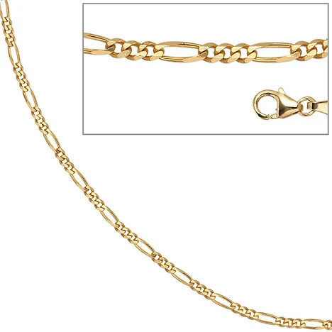 Colfem Figarokette 333 Gelbgold, 2,8 mm, 42 cm, Unisex - Bild 1