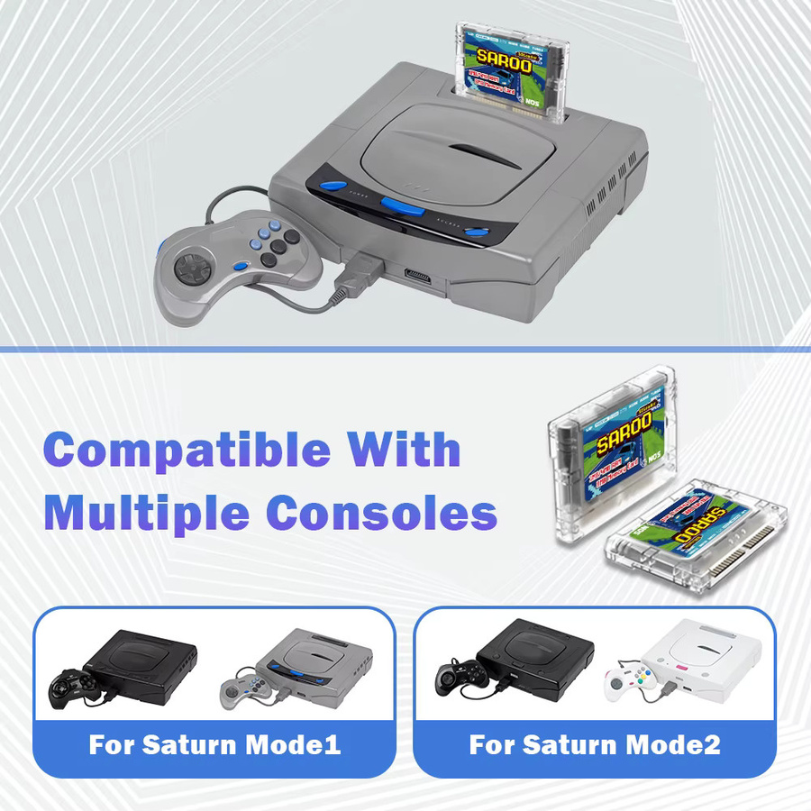 Apexneer SAROO HDLoader-Kassette für Saturn, Optisches Laufwerk-Emulator mit 1MB/4MB RAM-Karte und 8MB Virtueller Speicherkarte, Schwarz - Bild 2