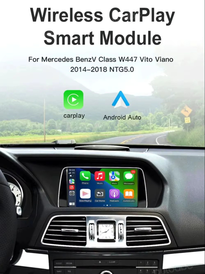 AUTOABC Kabelloses CarPlay und Android Auto Interface für Mercedes Benz E-Klasse W212 und E Coupe C207 (2012–2016) mit Mirror Link und AirPlay - Bild 5