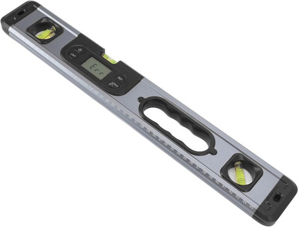 Professionelle digitale Wasserwaage aus Aluminiumlegierung von Meterk in Schwarz und Silber mit 4x90 Grad und 2x180 Grad Messfunktionen