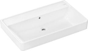 Hansgrohe Waschtisch Xanuia Q, weiß, Wandhängend, Keramik, mit Überlauf, Breite: 80 cm, Tiefe: 48 cm - Bild 1