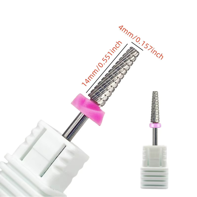 Ysen 5-in-1 Mini Konische Hartmetall Nagel Bohrer Bits, Unisex - Bild 2