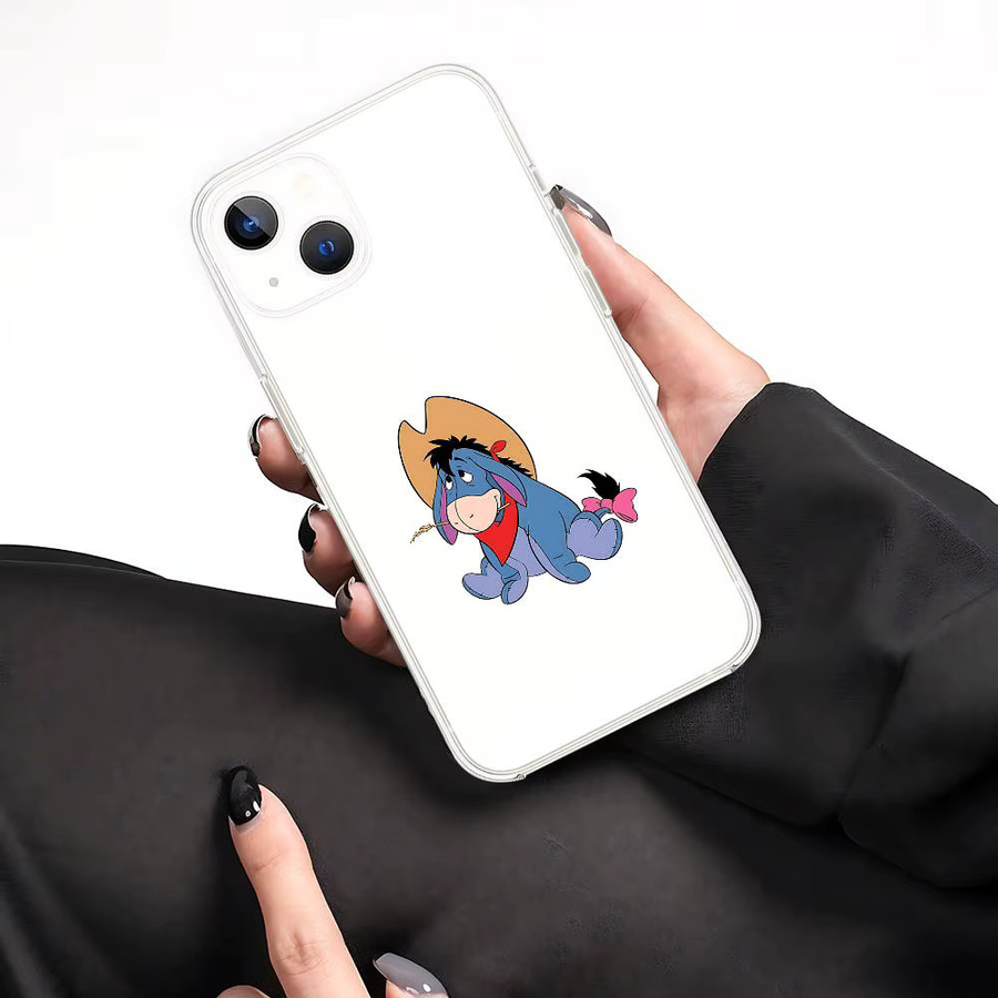Mesuca E-Eeyore D-Donkey Handyhülle Transparent für iPhone 11 bis iPhone 17 Pro Max Mini Plus Stoßfest - Bild 3