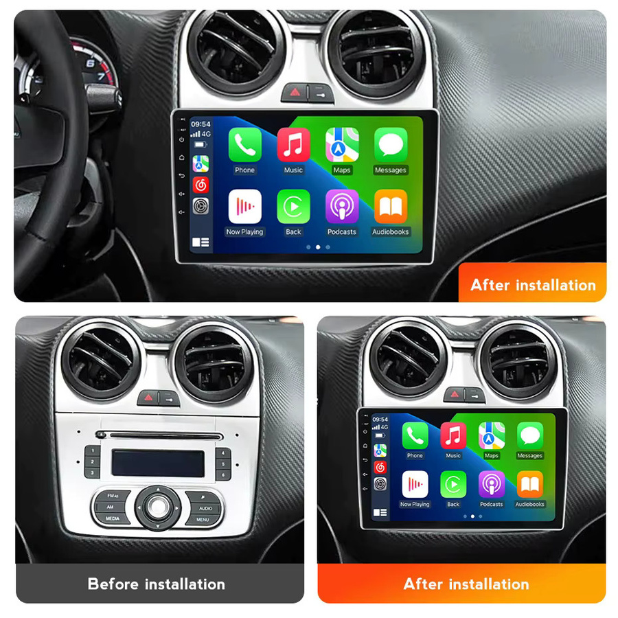 MEKEDE & NAVIFLY Android 14 Intelligentes Auto-Audiosystem für Alfa Romeo MiTo 955 2008–2016, 2 Din Multimedia-Player in Schwarz - Bild 2
