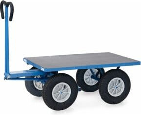 Fetra Handpritschenwagen 6404L in Blau aus Stahl mit Luft-Bereifung und 1000kg Tragkraft - Bild 1
