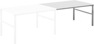 Treston ESD-Anbautisch TP 918L höhenverstellbar in Grau und Weiß für Grundtisch TP 900 x 1800 mm, Höhe: 90 cm - Bild 1