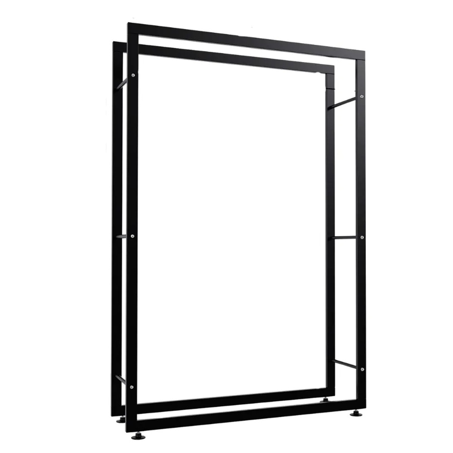 DELUKE SATLO Kaminholzregal aus Metall in Schwarz B/T/H: 100 x 25 x 150 cm - Bild 2