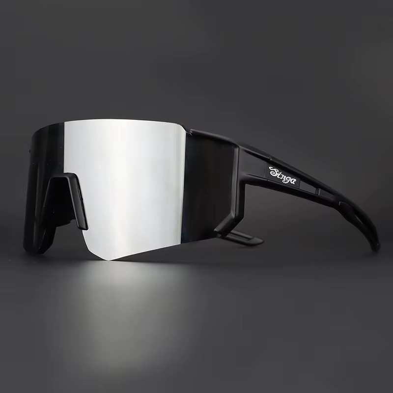 Singa Sonnenbrille, Vollrand, Wrap, Black, Kunststoff - Bild 1