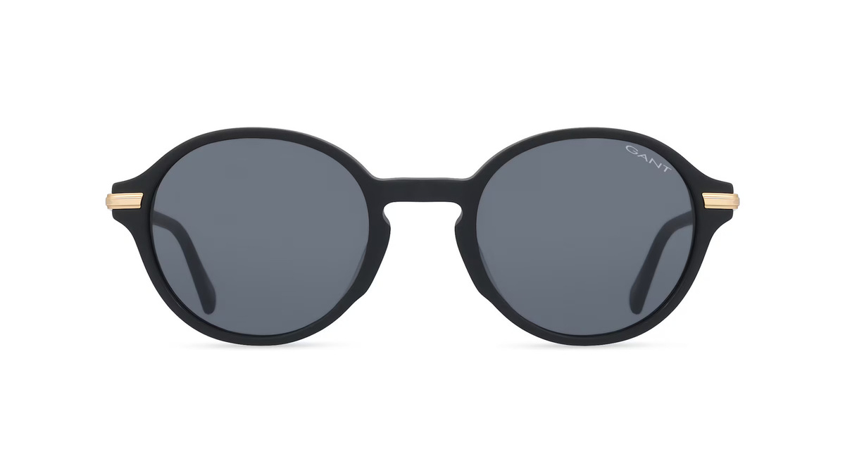 Gant GA00004 Sonnenbrille Herren, Vollrand, Rund, Acetat, Schwarz, Grau - Bild 1