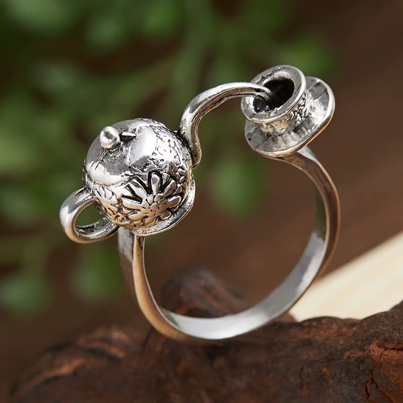 Nonoyesya Ring, Vintage, Silber, Ohne Stein - Bild 2