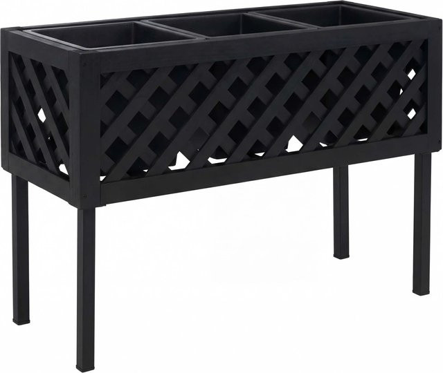 MCW Hochbeet P86 aus Akazie Holz in Schwarz, B/T/H: 59 x 82 x 32 cm - Bild 1