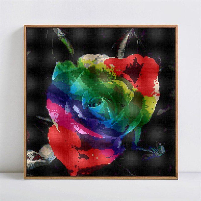FIYO Diamond Painting Set mit buntem Blumenmotiv, 5D Mosaik Stickset für Erwachsene und Kinder, B/H: 30 x 30 cm, Mehrfarbig - Bild 1