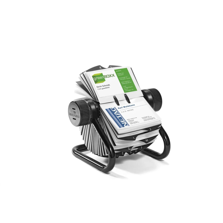 Durable Rollkartei Visifix Schwarz für 400 Visitenkarten mit Register A-Z - Bild 2