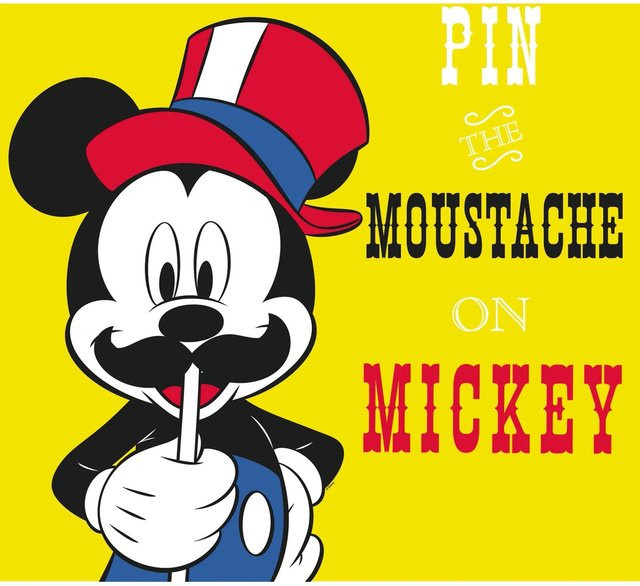 Komar Wandbild Mickey Mouse Moustache Paper Poster Multicolor B: 50 cm, H: 70 cm - Bild 1