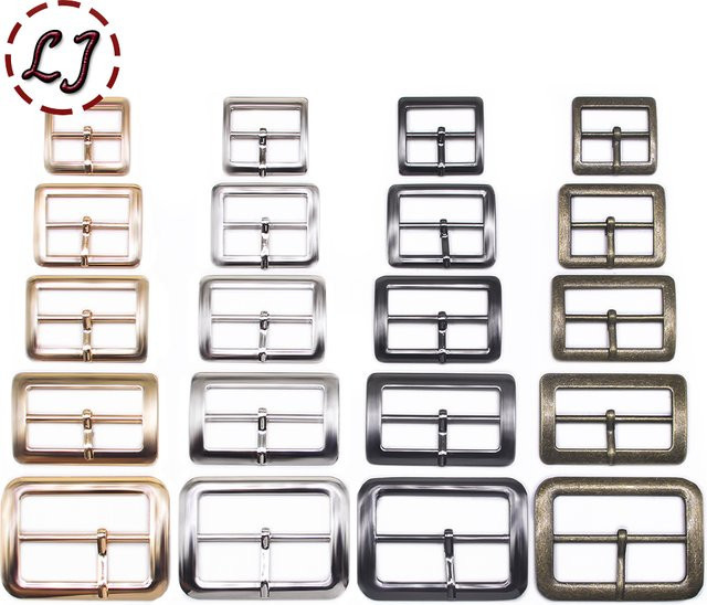 St.Lucas Quadratische Metall Schnallen in Silber und Gold für DIY Näzarbeiten, 10er Set - Bild 1