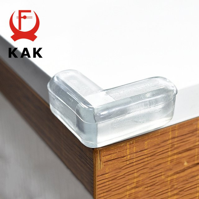 KAK 4er-Set Silikon Eckenschutz für Kinder und Babys, transparent, Kantenschutz zur Kollisionsvermeidung - Bild 1