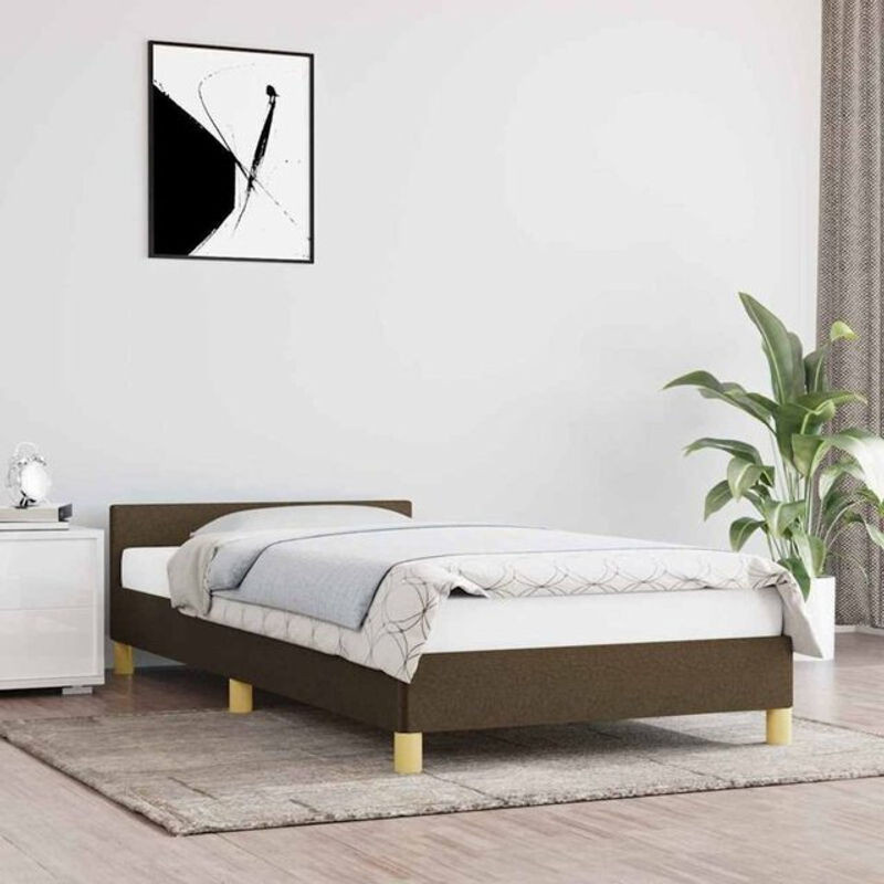 vidaxl Polsterbett aus Stoff und Holzwerkstoff in Braun, B: 80 cm, L: 200 cm - Bild 1
