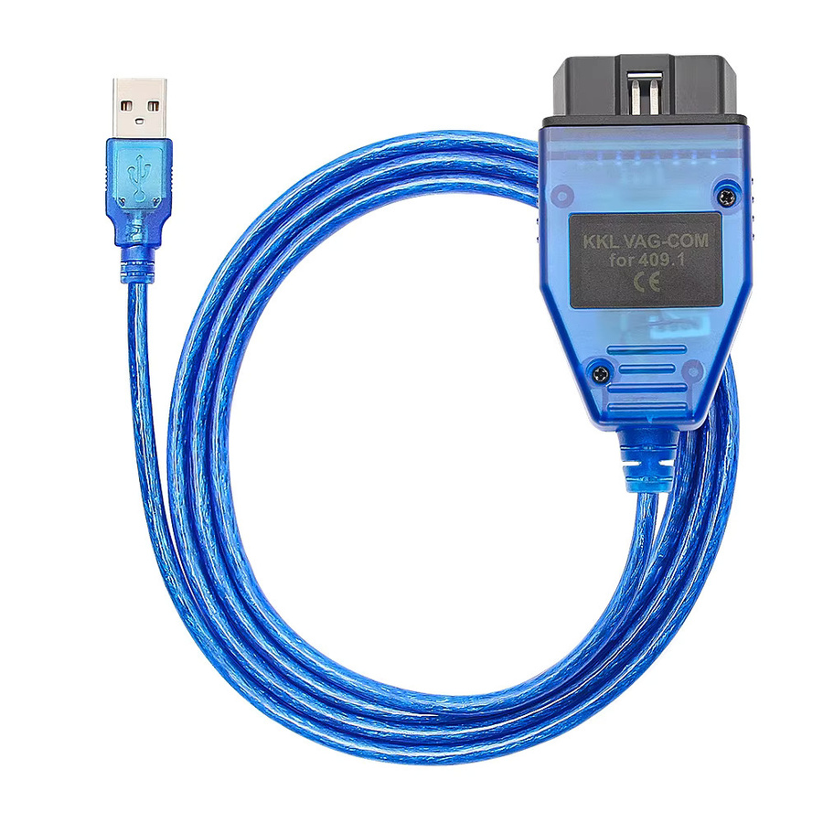 VAG KKL 409.1 OBD2 USB Diagnosekabel mit CH340 Chip für VW, Audi, Seat und Skoda, Blau - Bild 3