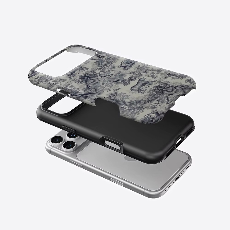 Robuste Vintage Safari Wandteppich Handyhülle für iPhone 17 16 15 14 13 Pro Max Plus mit Magnetfunktion und Doppelschicht-Schutz - Bild 2
