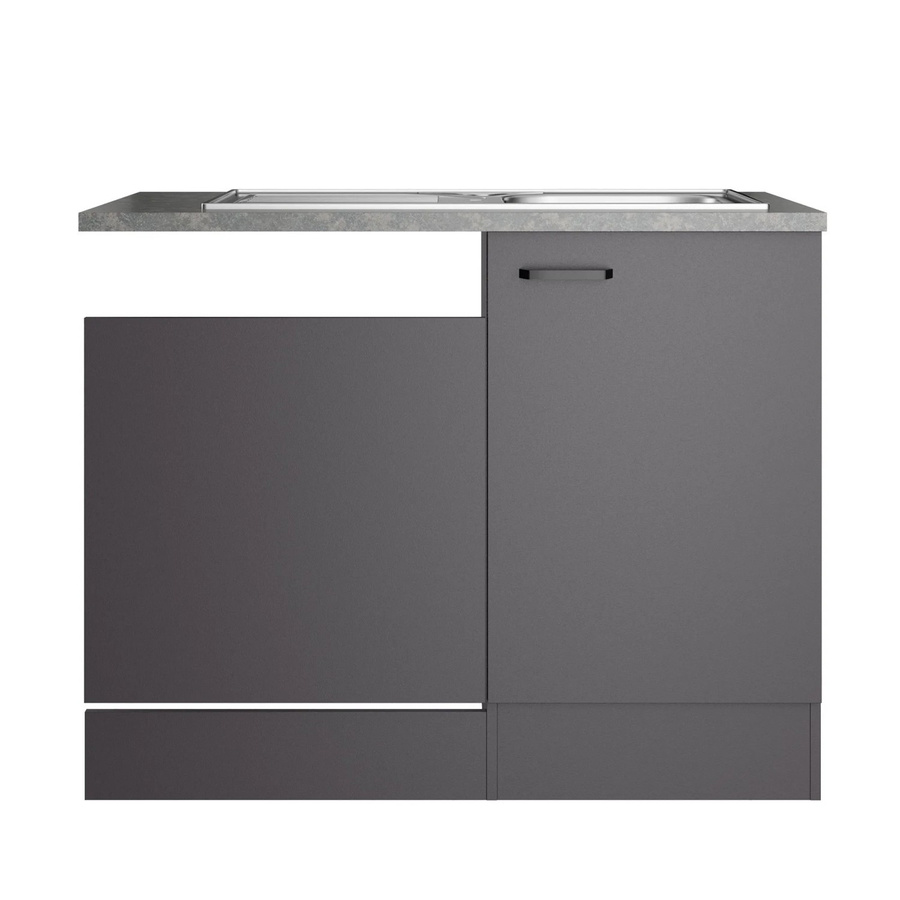 OPTIFIT Spülenunterschrank Kiel420, Anthrazit Matt, B/T/H: 110 x 60 x 88 cm - Bild 2