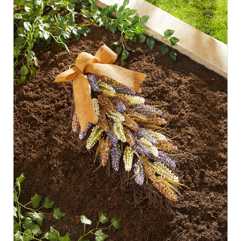 Künstliches Heidekraut-Gesteck von viva domo in Mehrfarbig, hängendes Herbst-Arrangement im Landhausstil - Bild 3
