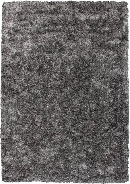 Kayoom Hochflorteppich Diamond 725 Shaggy in Grau und Weiß aus Kunstfaser, Breite: 120 cm, Höhe: 4 cm, Länge: 170 cm - Bild 1