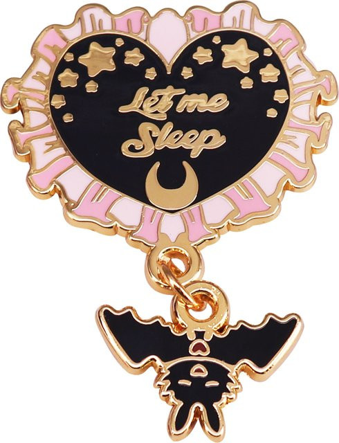 Twilight Lullaby Pin, Bat, Emaille, Messing, Gold, Pastell - Bild 1